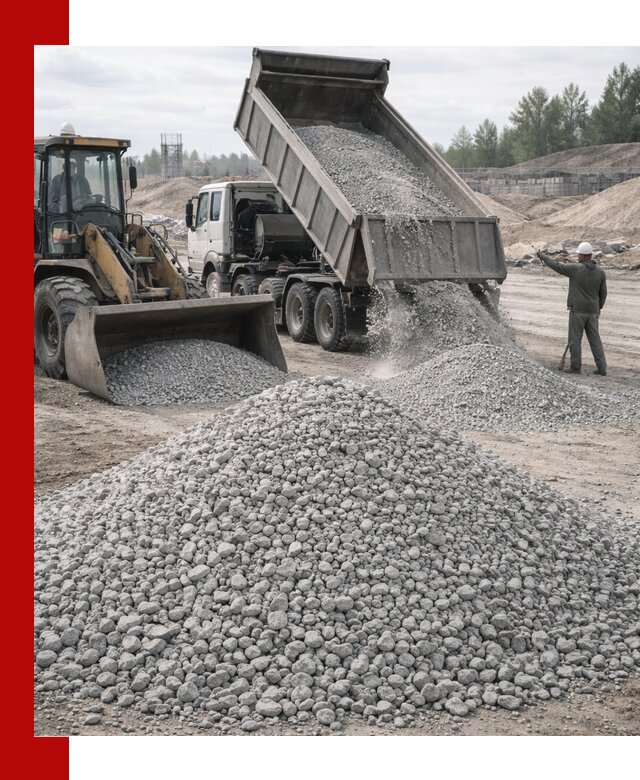 Доставка известнякового щебня фр. 5–20 в Ставрополе