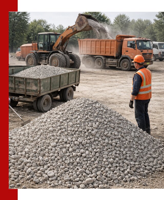 Доставка известнякового щебня фракция 20–40 в Ставрополе