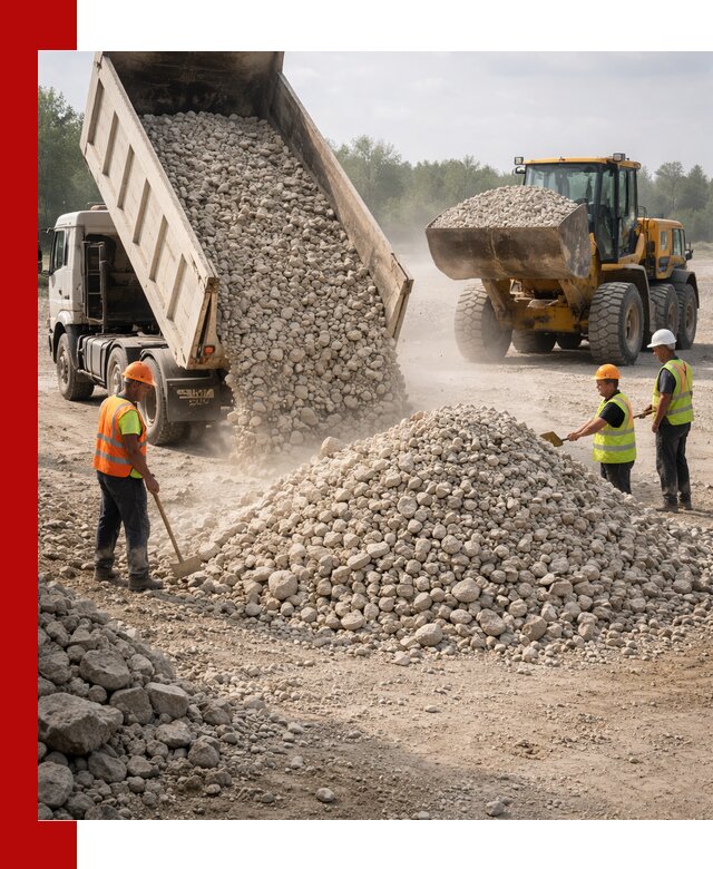Доставка известнякового щебня фр. 40-70 в Ставрополе