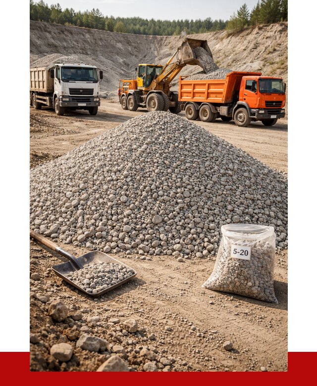 Доломитовый щебень фр. 5-20 в Ставрополе от 4361 р. | ПРОНЕРУДСтв