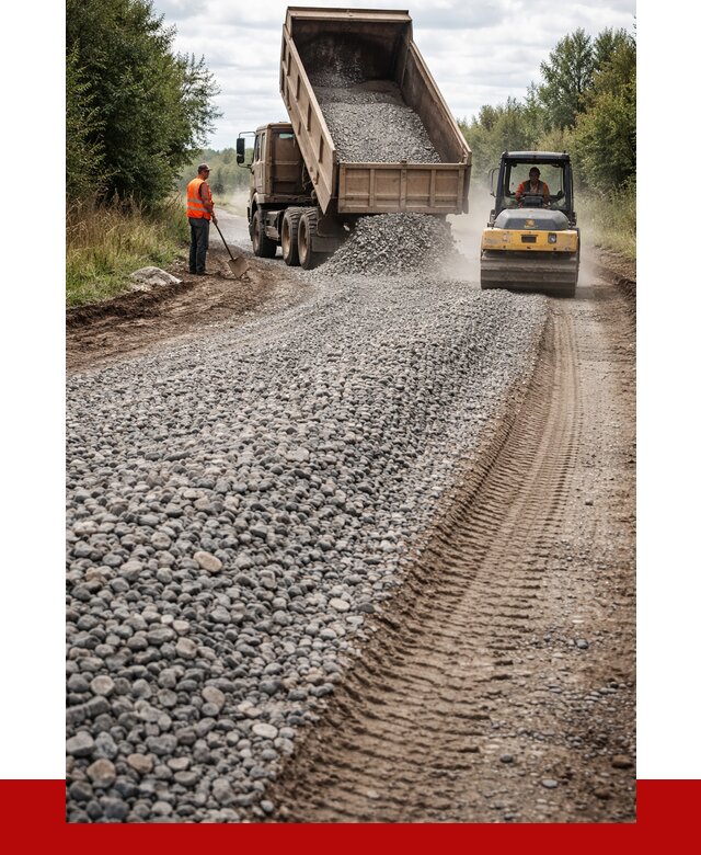 Щебень для отсыпки дороги в Ставрополе от 2804 р. ПРОНЕРУДСтв