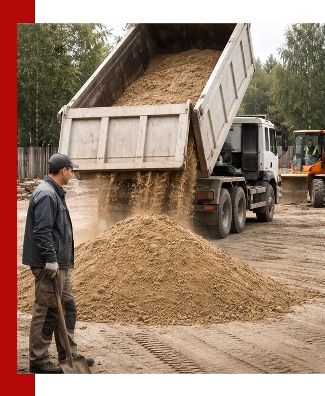 Доставка и продажа песка с разгрузкой в Ставрополе