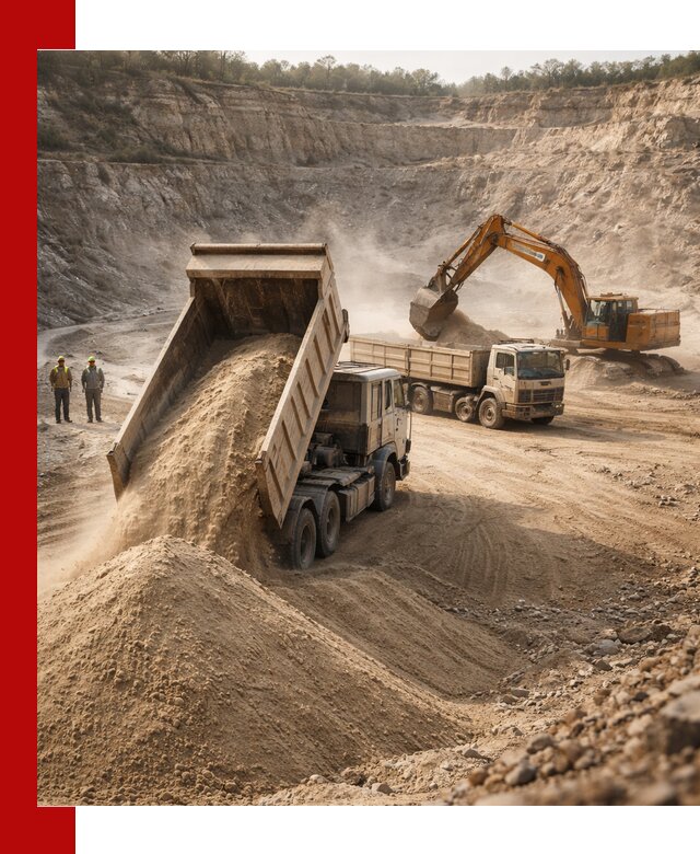 Карьерный песок навалом с доставкой в Ставрополе