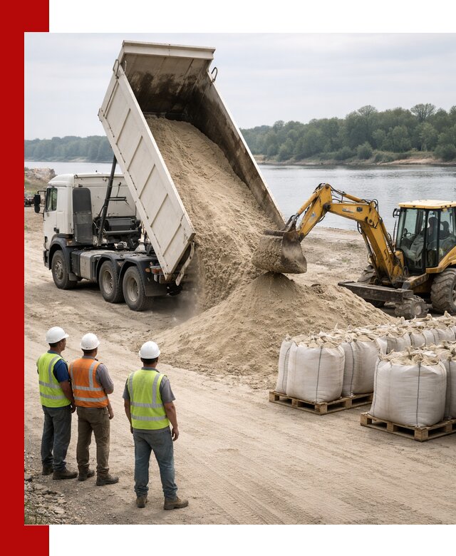 Доставка речного песка в Ставрополе самосвалами и погрузкой