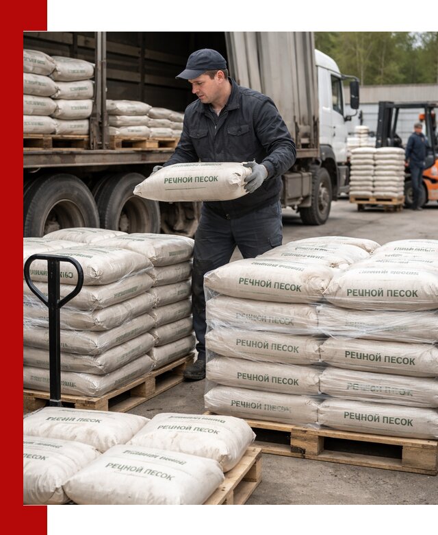 Речной песок в мешках с доставкой в Ставрополе