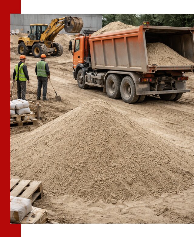 Доставка и продажа мытого речного песка в Ставрополе