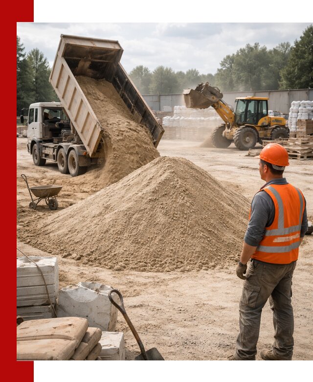 Доставка строительного песка с самосвалом в Ставрополе