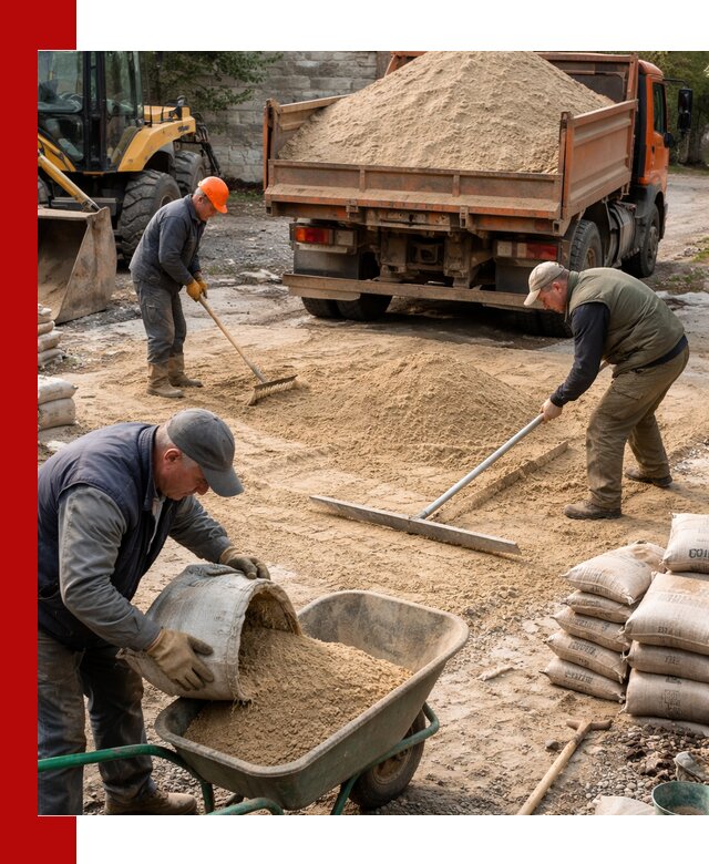 Поставка песка для стяжки в Ставрополе с быстрой доставкой