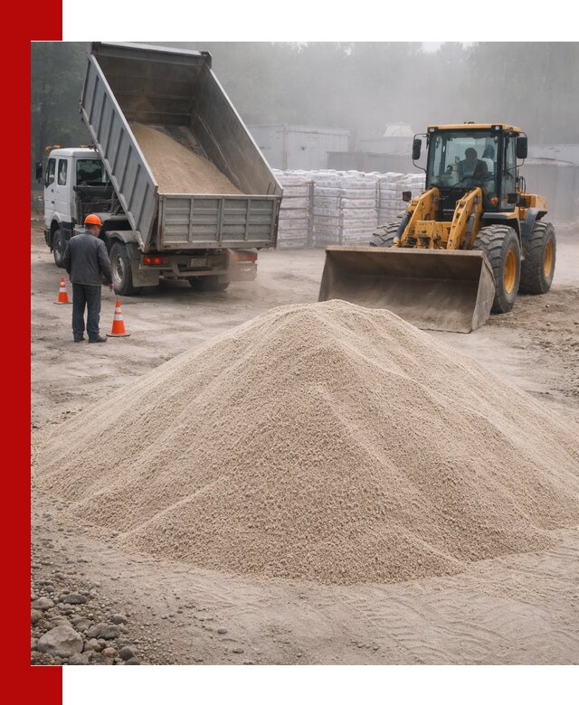 Кварцевый песок фракция 0–8 для стройработ в Ставрополе
