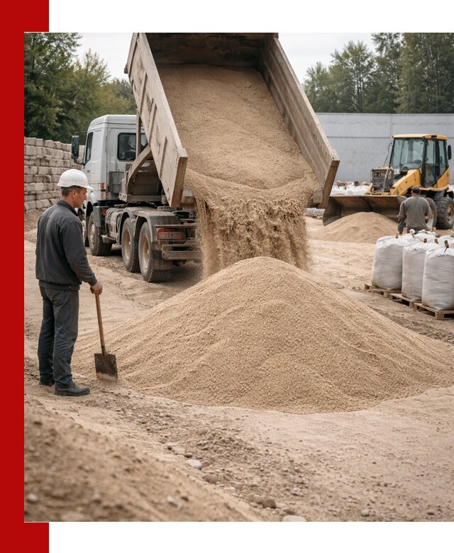 Кварцевый песок фракция 0–3 мм с доставкой в Ставрополе