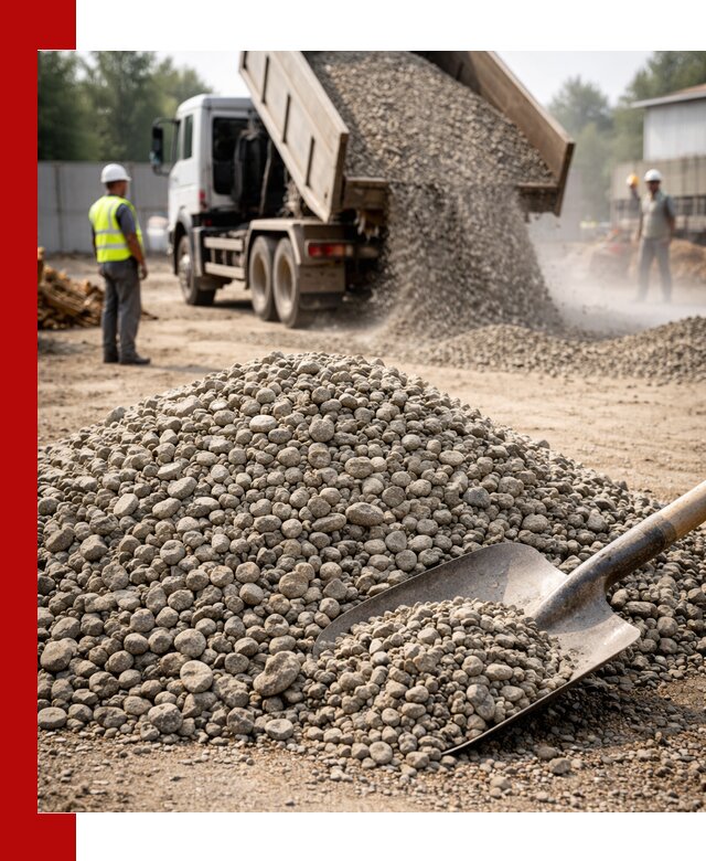 Доставка гравия фракции 20-40 в Ставрополе с самосвалами