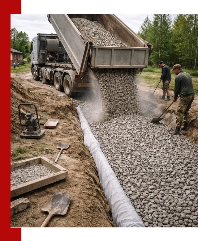 Гравий для дренажа с доставкой в Ставрополе качественный и недорогой