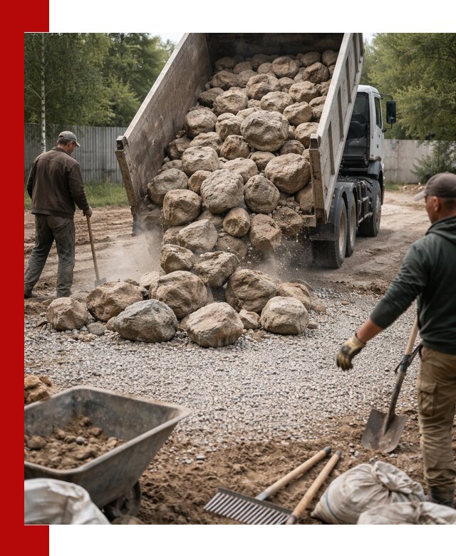Доставка и укладка булыжника в Ставрополе