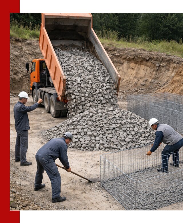 Камень для габионов с доставкой в Ставрополе быстро и надёжно