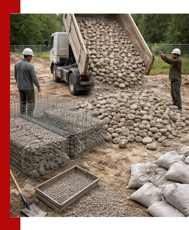 Камень для габионов фракция 70–151 в Ставрополе