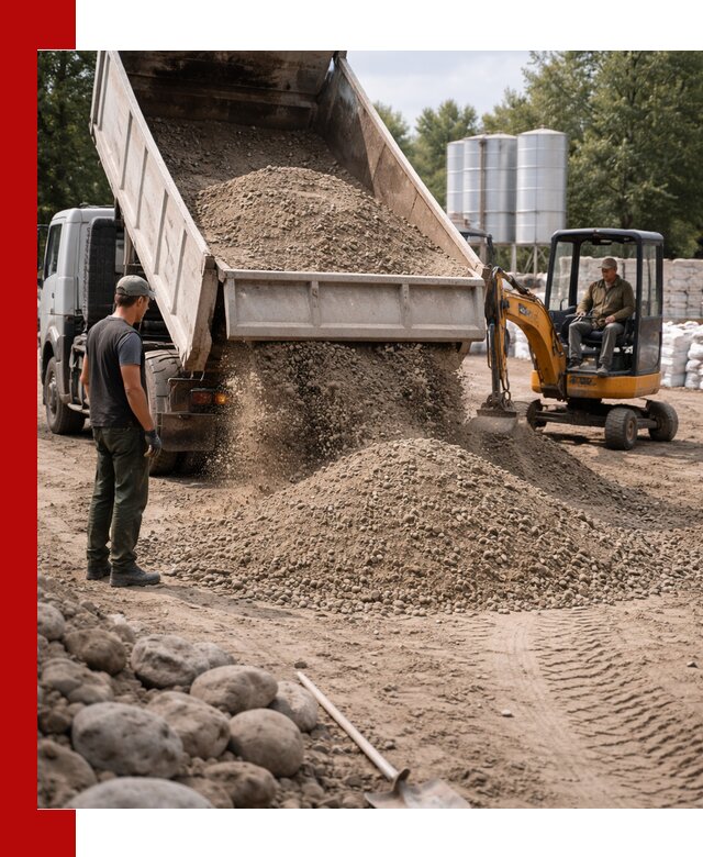 Доставка ПГС С3 в Ставрополе самосвалами и миксерами