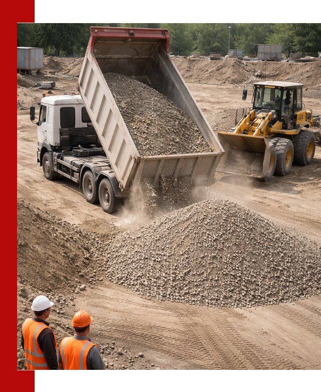Щебень с песком (ЩГПС С2) с доставкой в Ставрополе