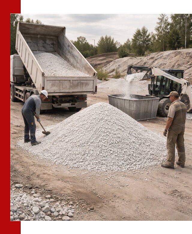 Доставка и продажа белой мраморной крошки в Ставрополе