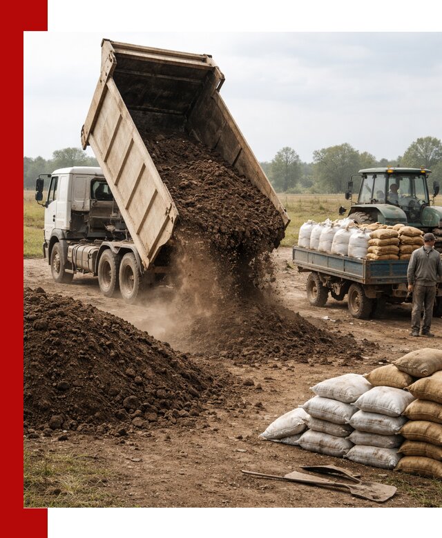 Доставка грунта и удобрений оптом в Ставрополе для сельхоз и строительства