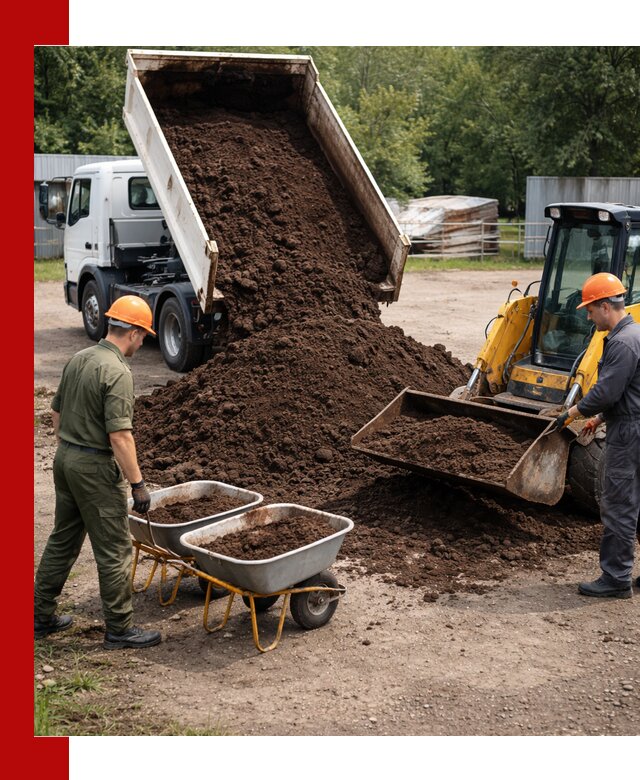 Доставка торфо-земляной смеси в Ставрополе для огорода и ландшафта