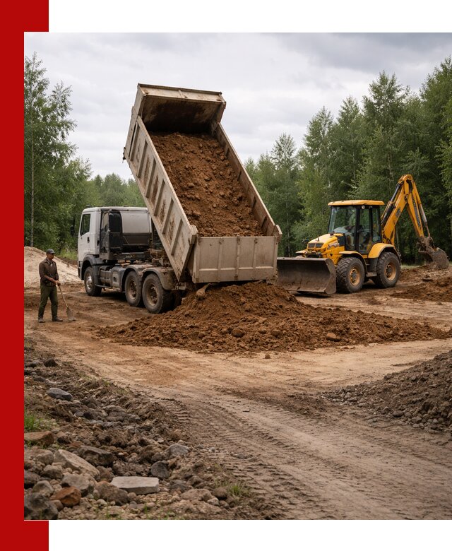 Доставка суглинка самосвалами в Ставрополе подсыпка и планировка