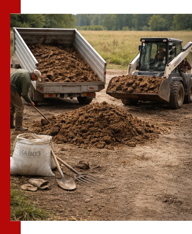 Доставка конского навоза в Ставрополе с разгрузкой и доставкой на объект