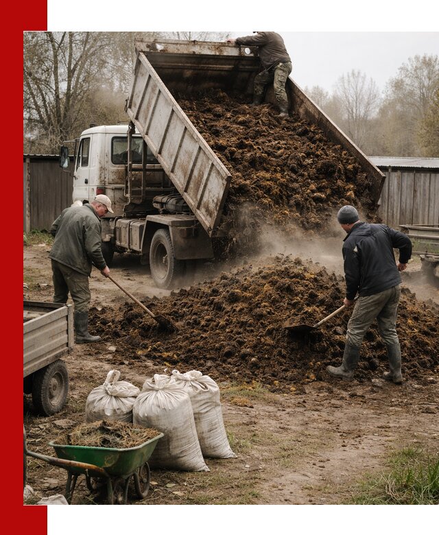 Доставка коровьего навоза самосвалом в Ставрополе