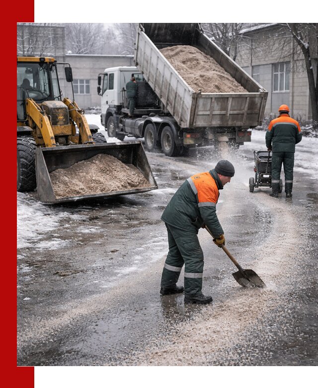 Реагент против гололеда с доставкой и нанесением в Ставрополе