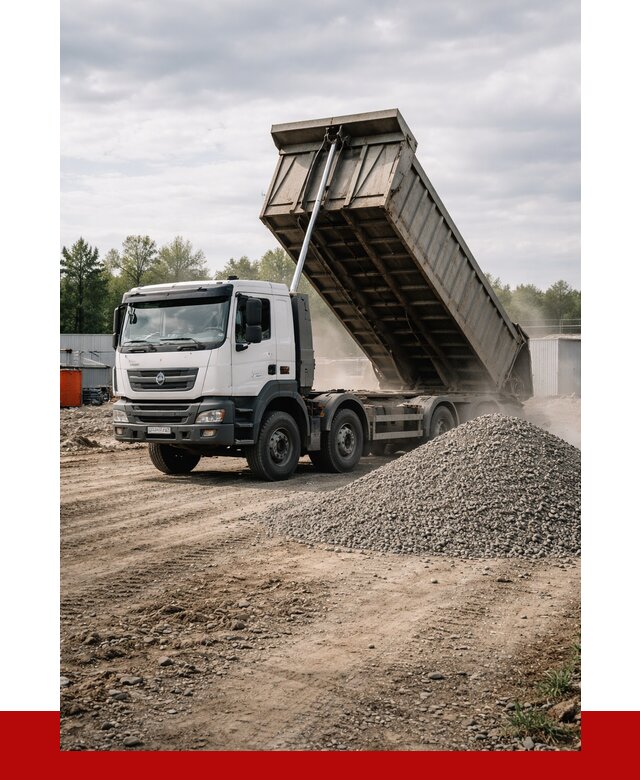 Доставка самосвалом 40 кубов в Ставрополе от 9346 р. | ПРОНЕРУДСтв