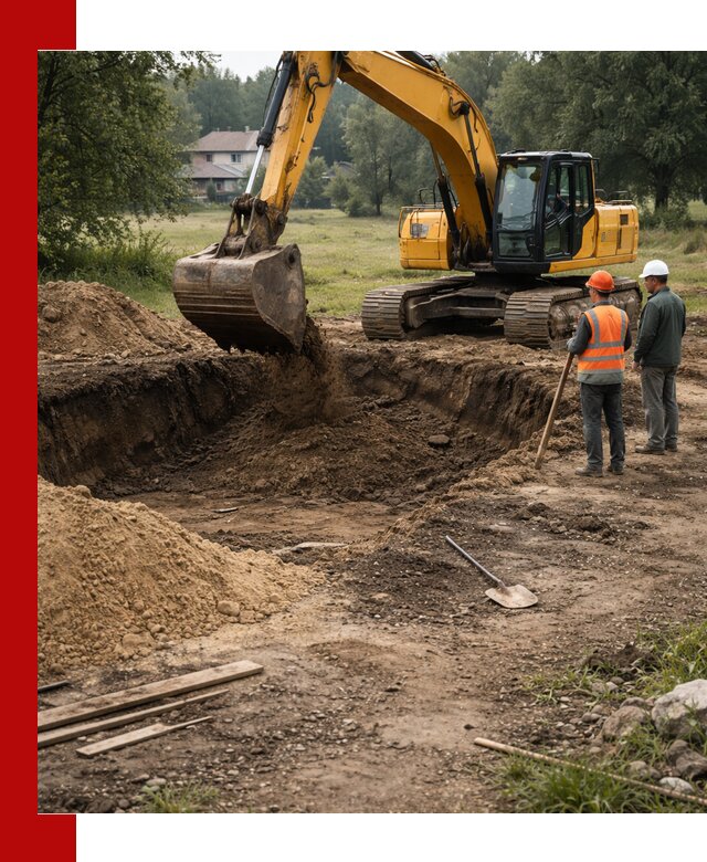 Рытье котлована под фундамент в Ставрополе (быстро и недорого)